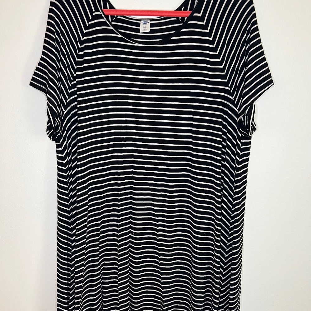 Black/White Stripped Knit Dress